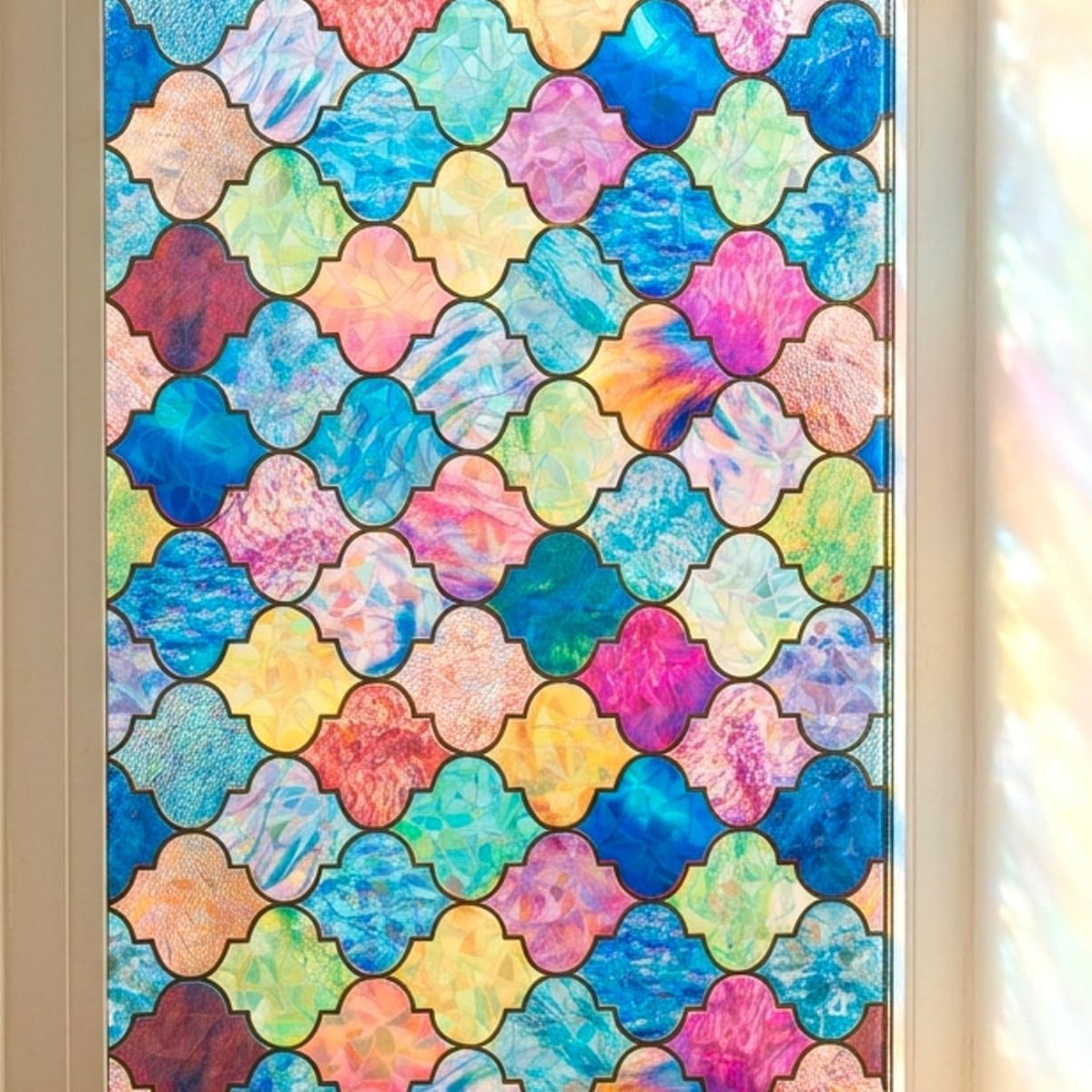 Peel-Off Patterned Adhesive Floral Mural Stickers for Wall & Window