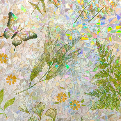 Peel-Off Patterned Adhesive Floral Mural Stickers for Wall & Window