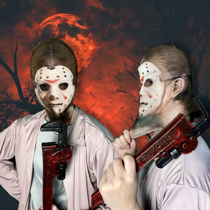 Halloween Full-Head Breathable Transparent Face Mask