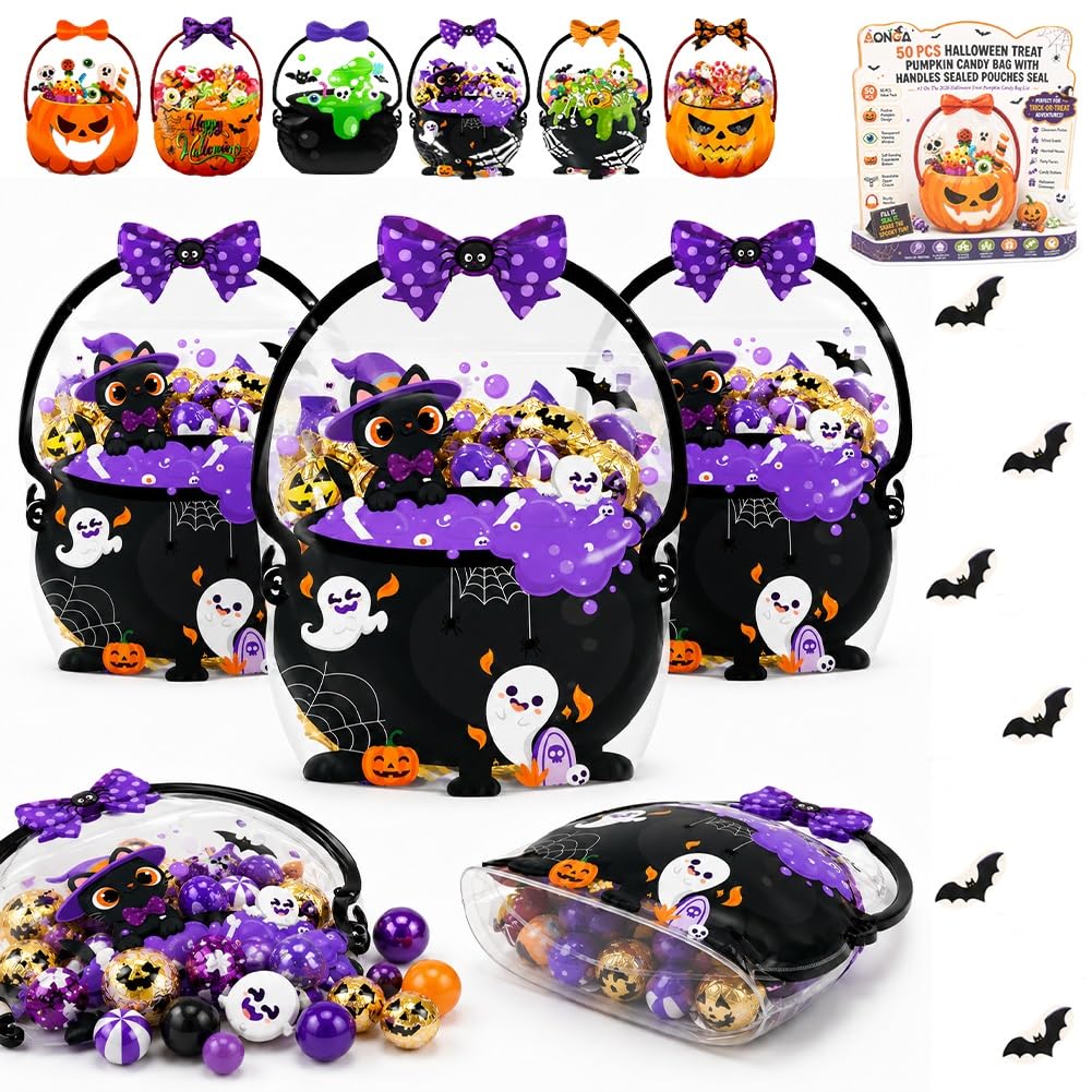 24 PCS Halloween Resealable Treat Candy Bags