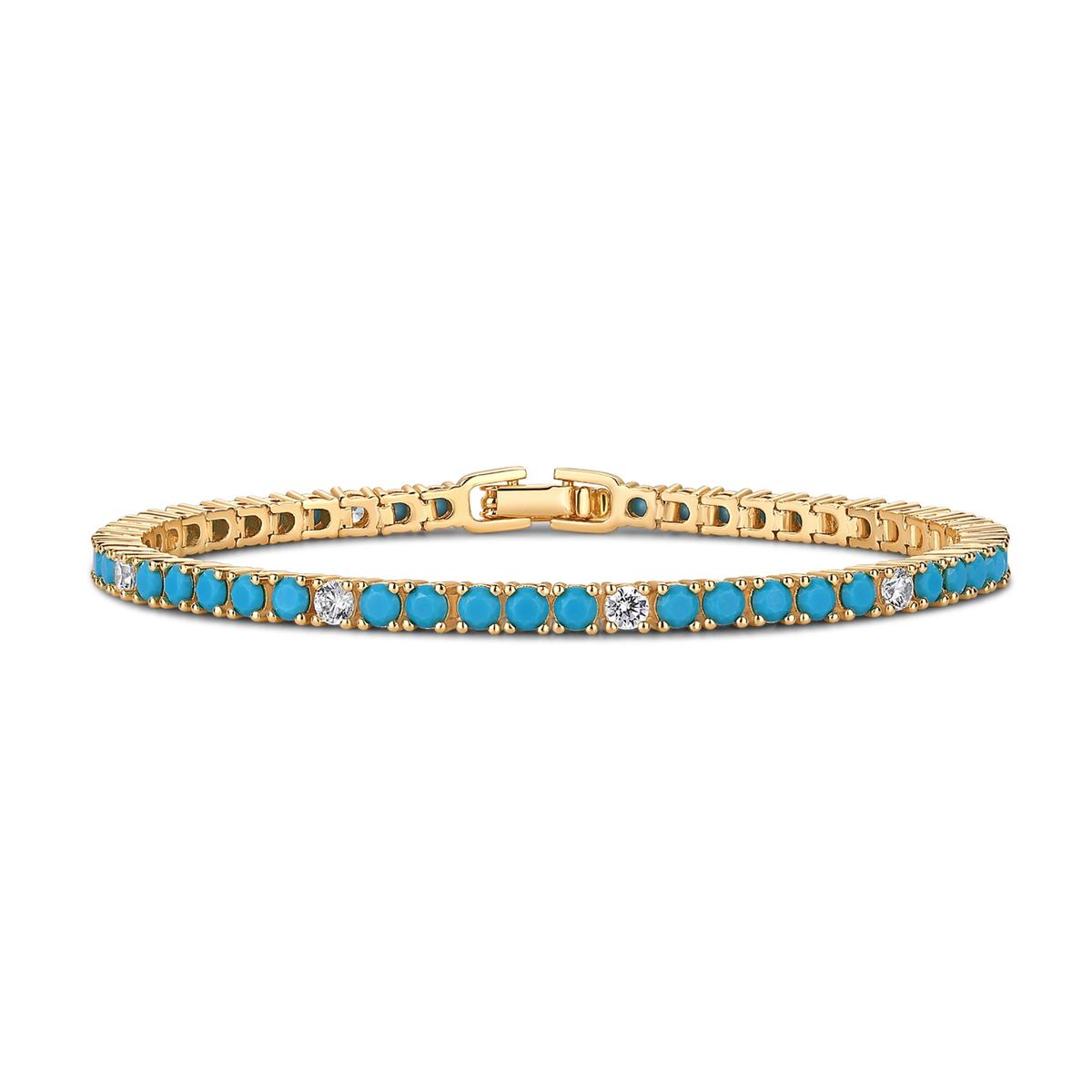 Plated Colorful Tennis Bracelets for Women