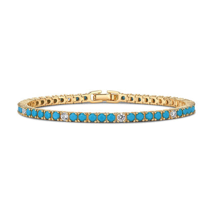 Plated Colorful Tennis Bracelets for Women