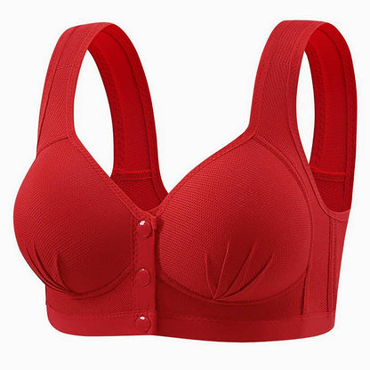 Breathable Padded Bras Front Closure Wireless Push Up Bralette