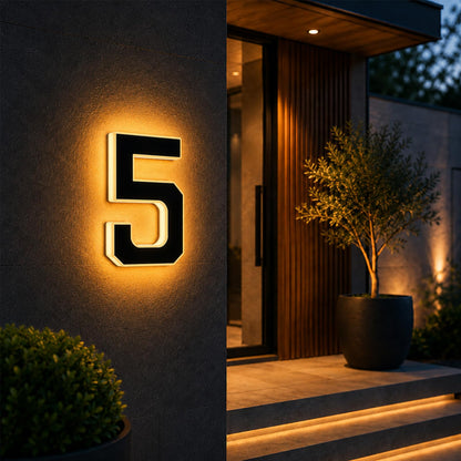 Solar House Numbers For Outside