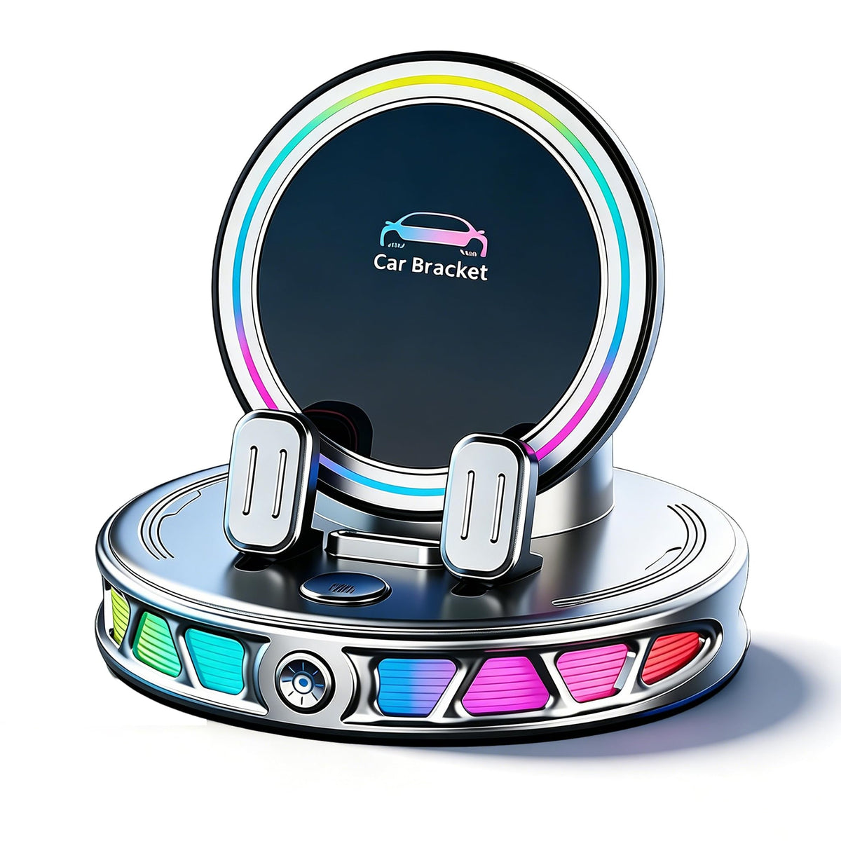 15W MagSafe Car Mount Charger with 7-Color RGB Light