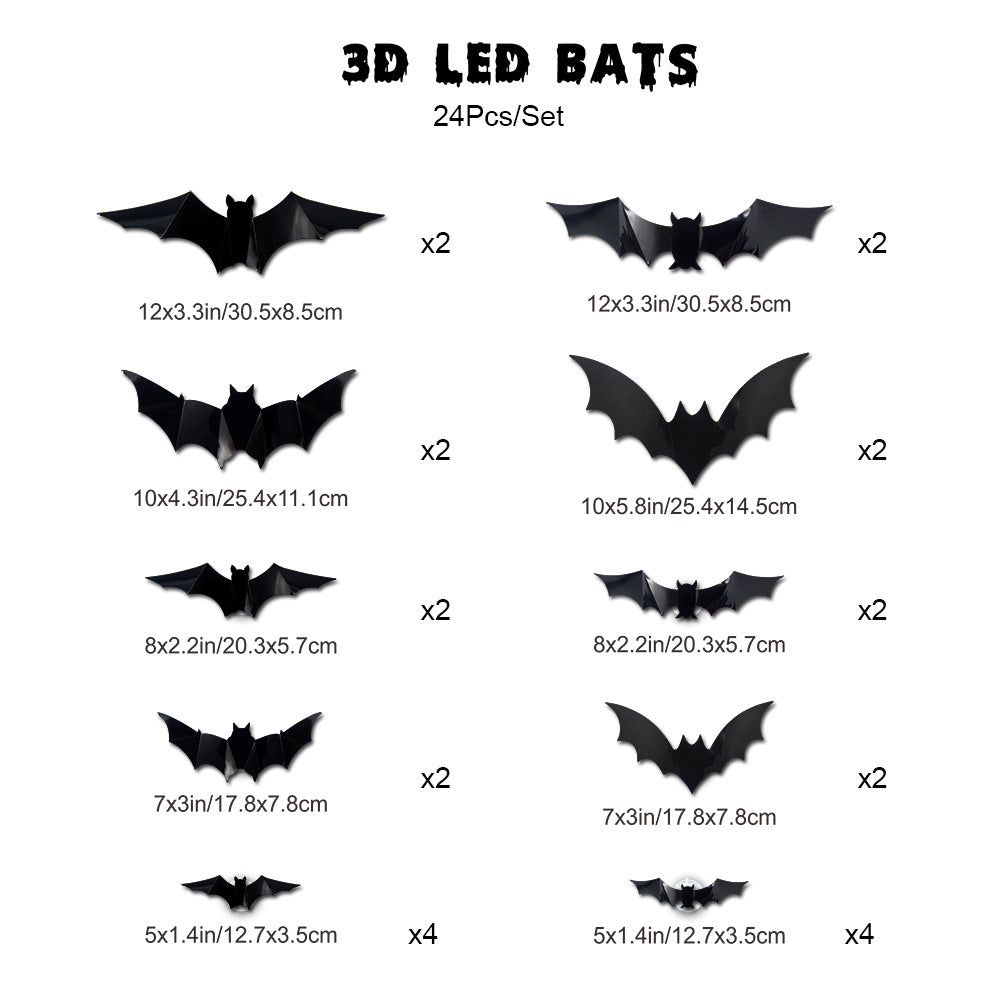 Pack Halloween Bats Wall Decor Halloween