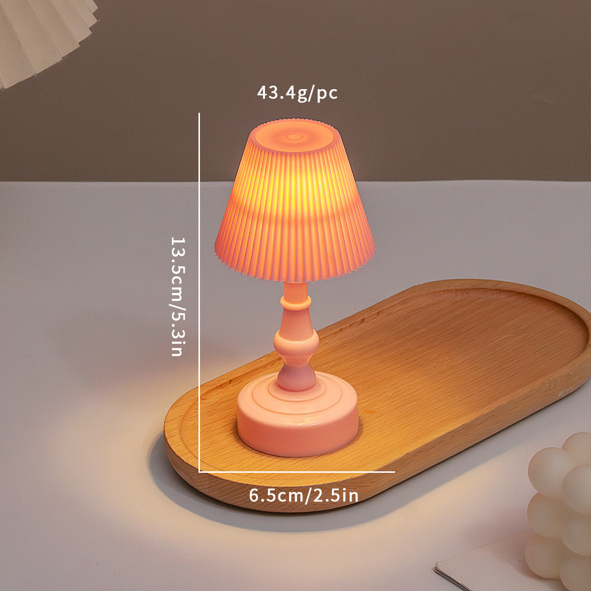 Cute Tiny Pink Vintage Lotus Mini Table Lamp Led Bedside