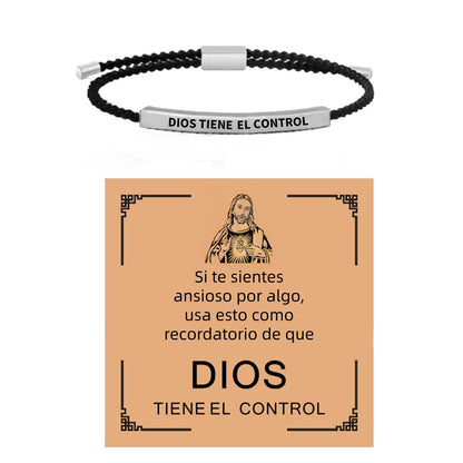 Dios Tiene El Control Bracelet for Women Men Christian Faith Bracelet