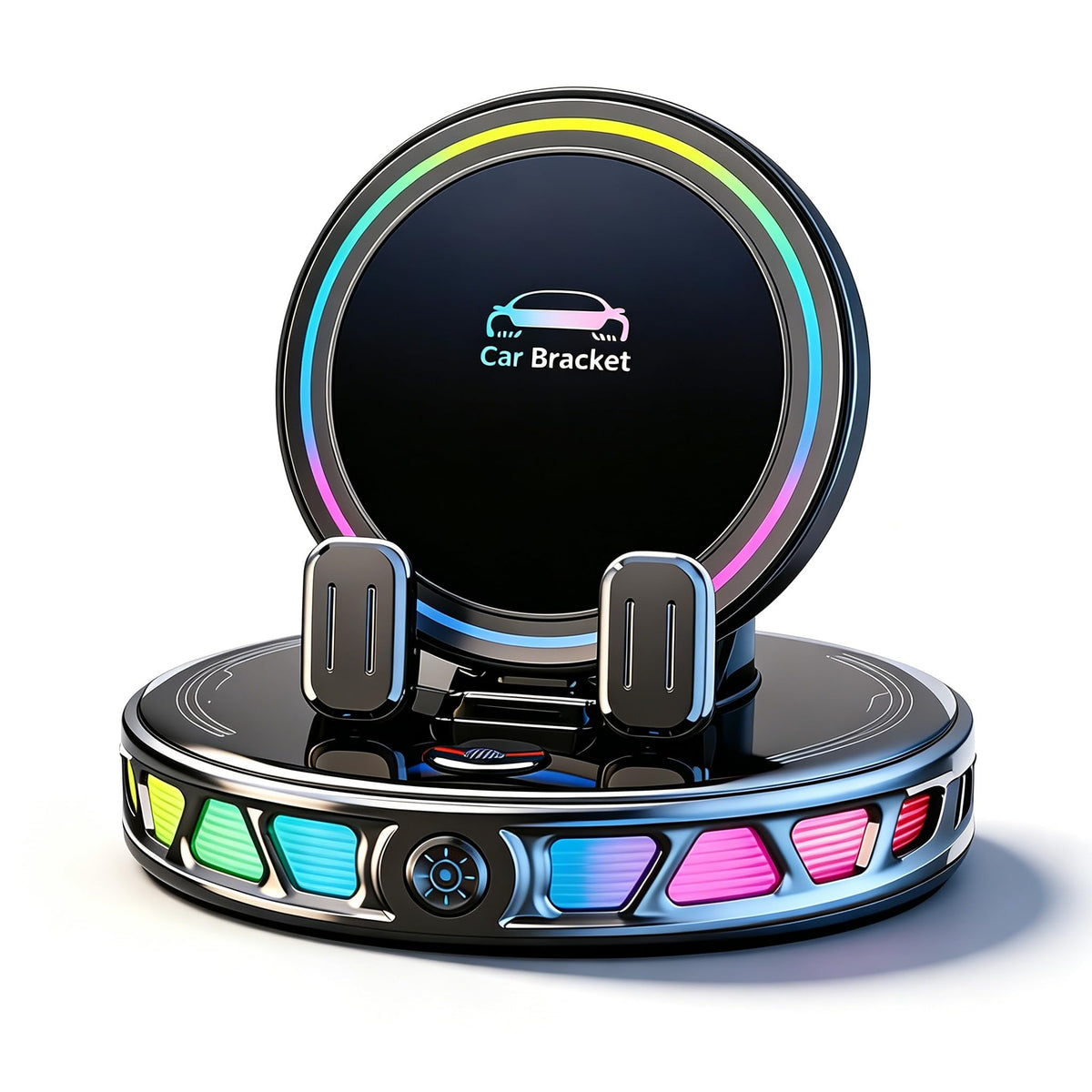 15W MagSafe Car Mount Charger with 7-Color RGB Light