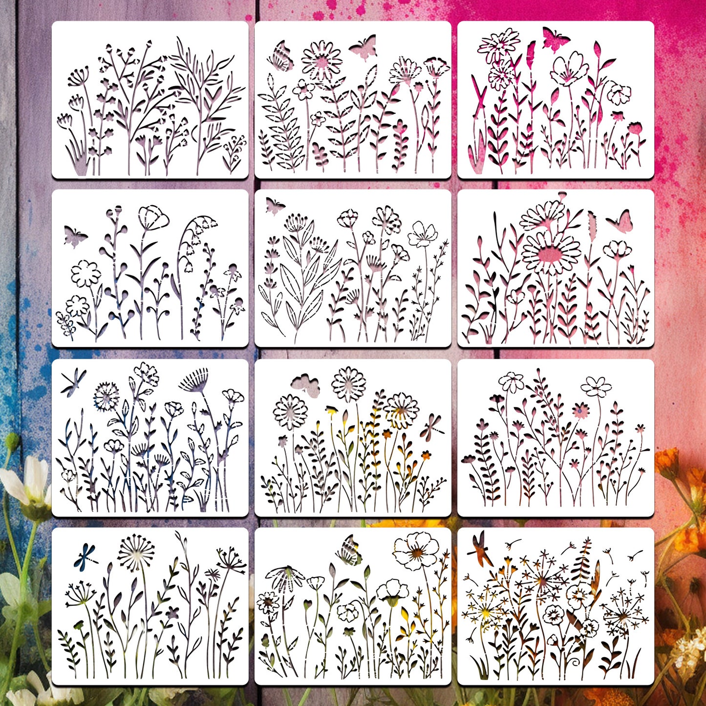 Wildflower Stencils for Painting