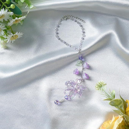 Floral Lily Car Charm for Rearview Mirror