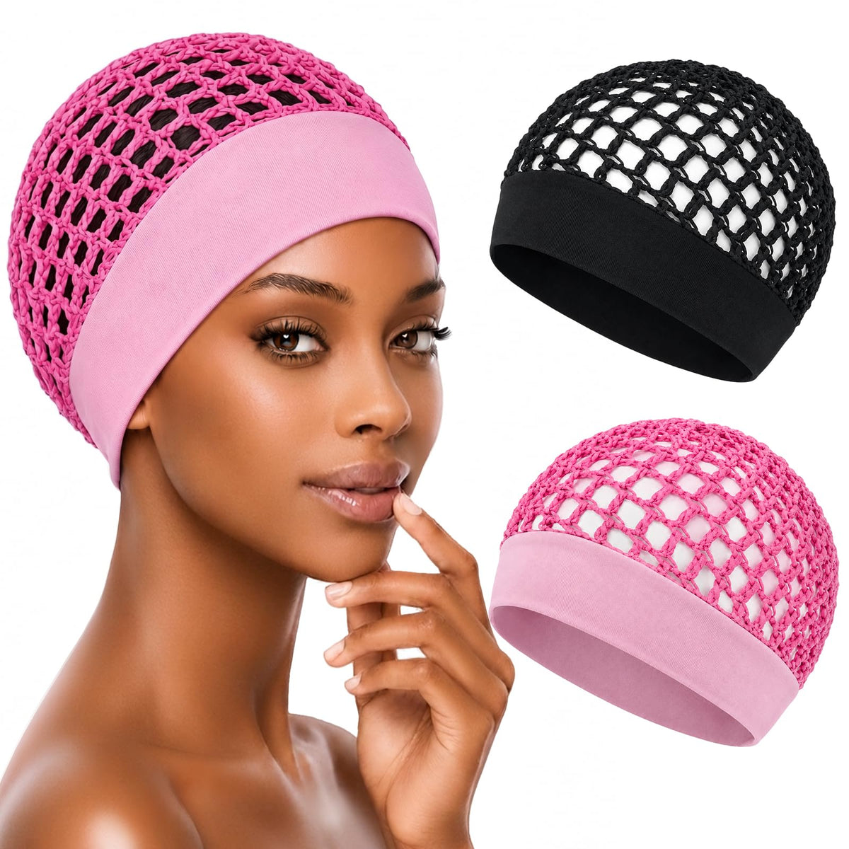 2Pcs Ultra-Wide Soft Band Crochet Hair Wrap