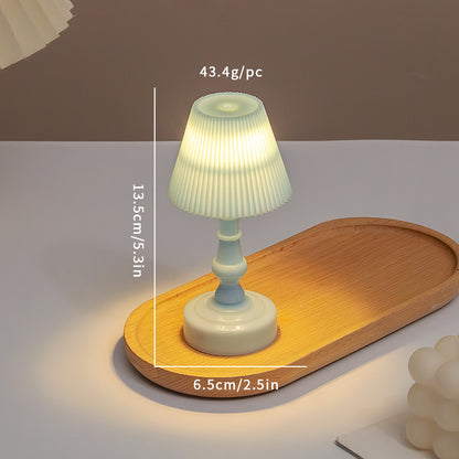 Cute Tiny Pink Vintage Lotus Mini Table Lamp Led Bedside