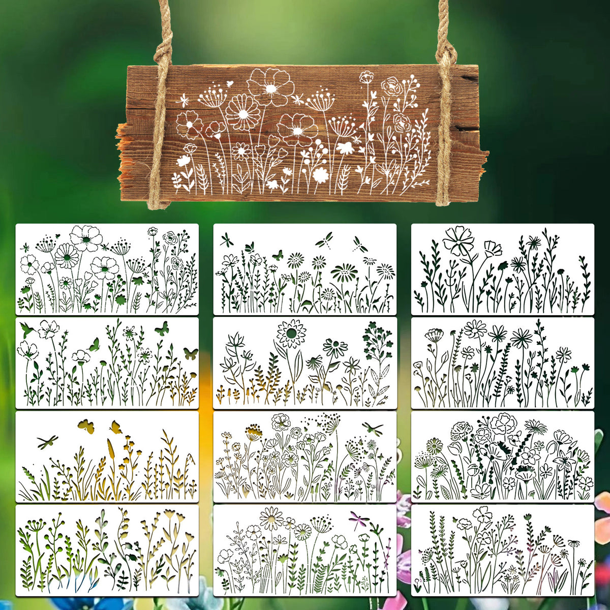 Wildflower Stencils for Painting