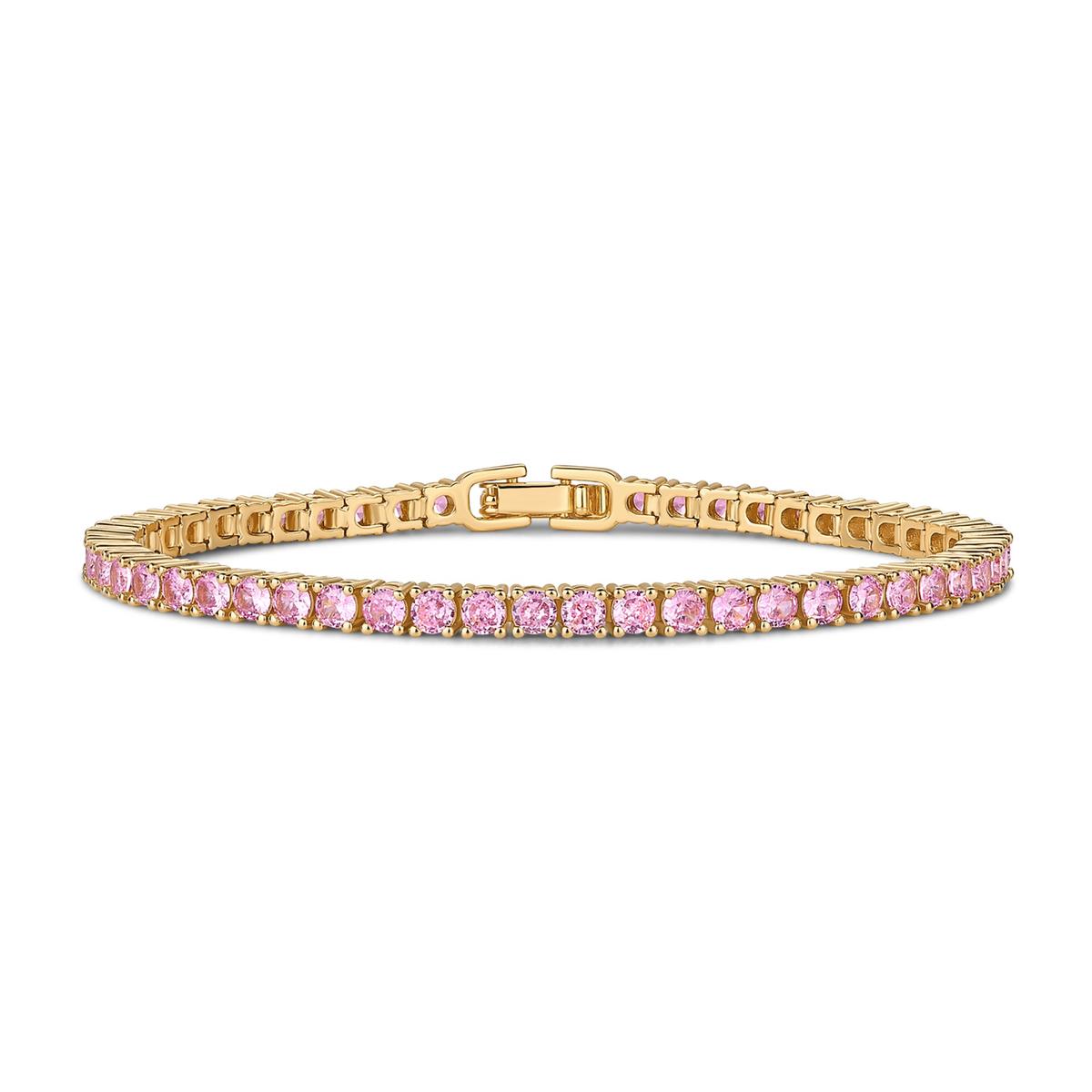 Plated Colorful Tennis Bracelets for Women