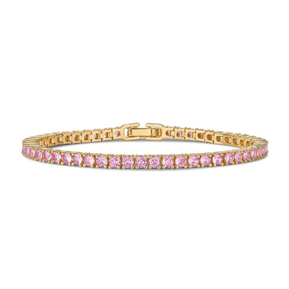 Plated Colorful Tennis Bracelets for Women
