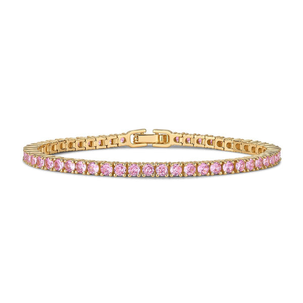 Plated Colorful Tennis Bracelets for Women