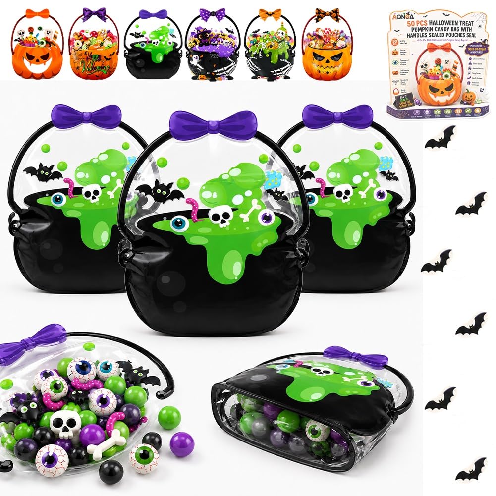 24 PCS Halloween Resealable Treat Candy Bags