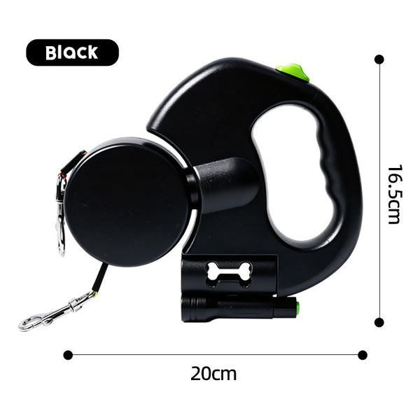 Adjustable Dual Pet Retractable Leash with LED Light