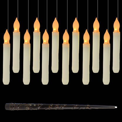 Set of 12 Flameless Taper Candles