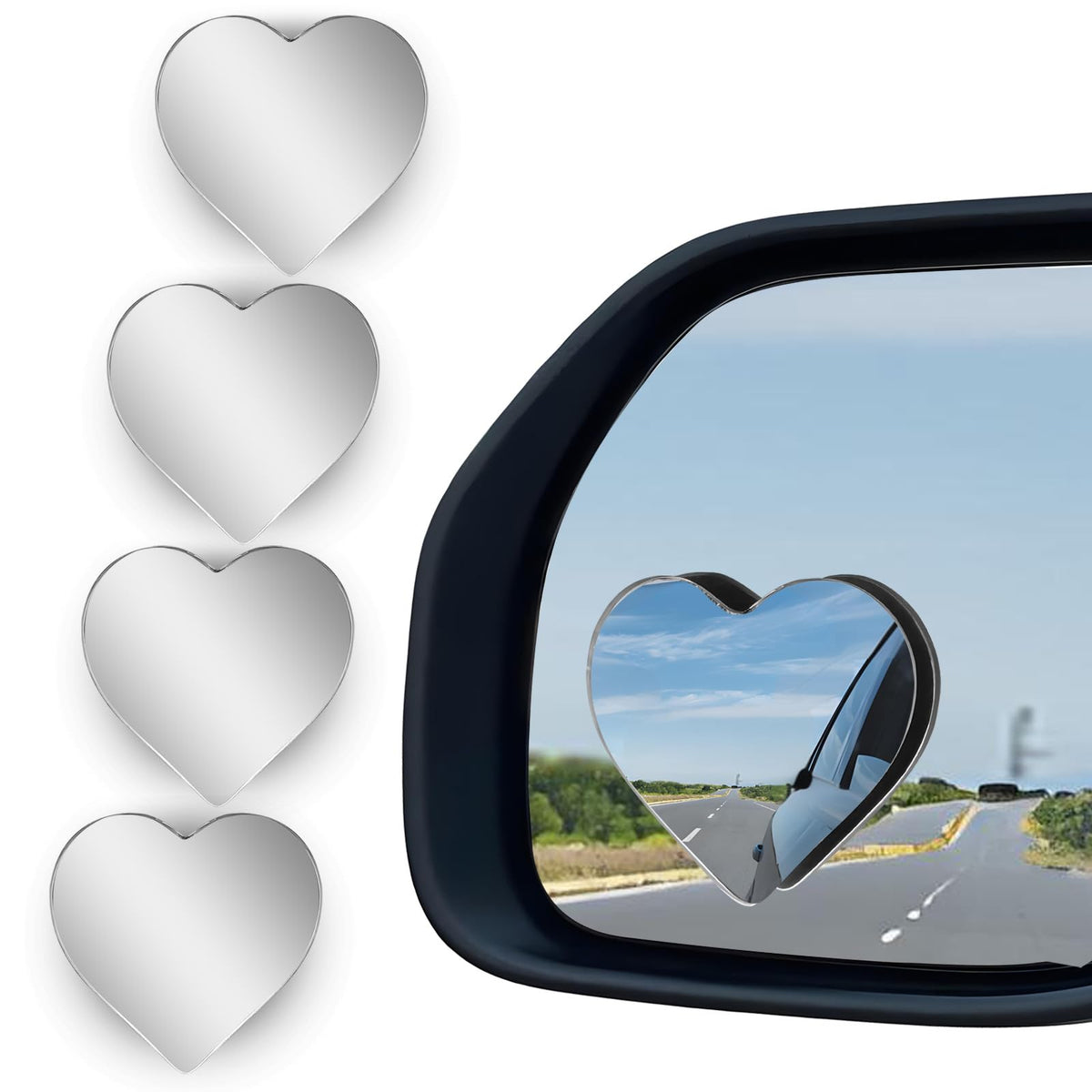 Cars Heart Shaped Blind Spot Mirrors