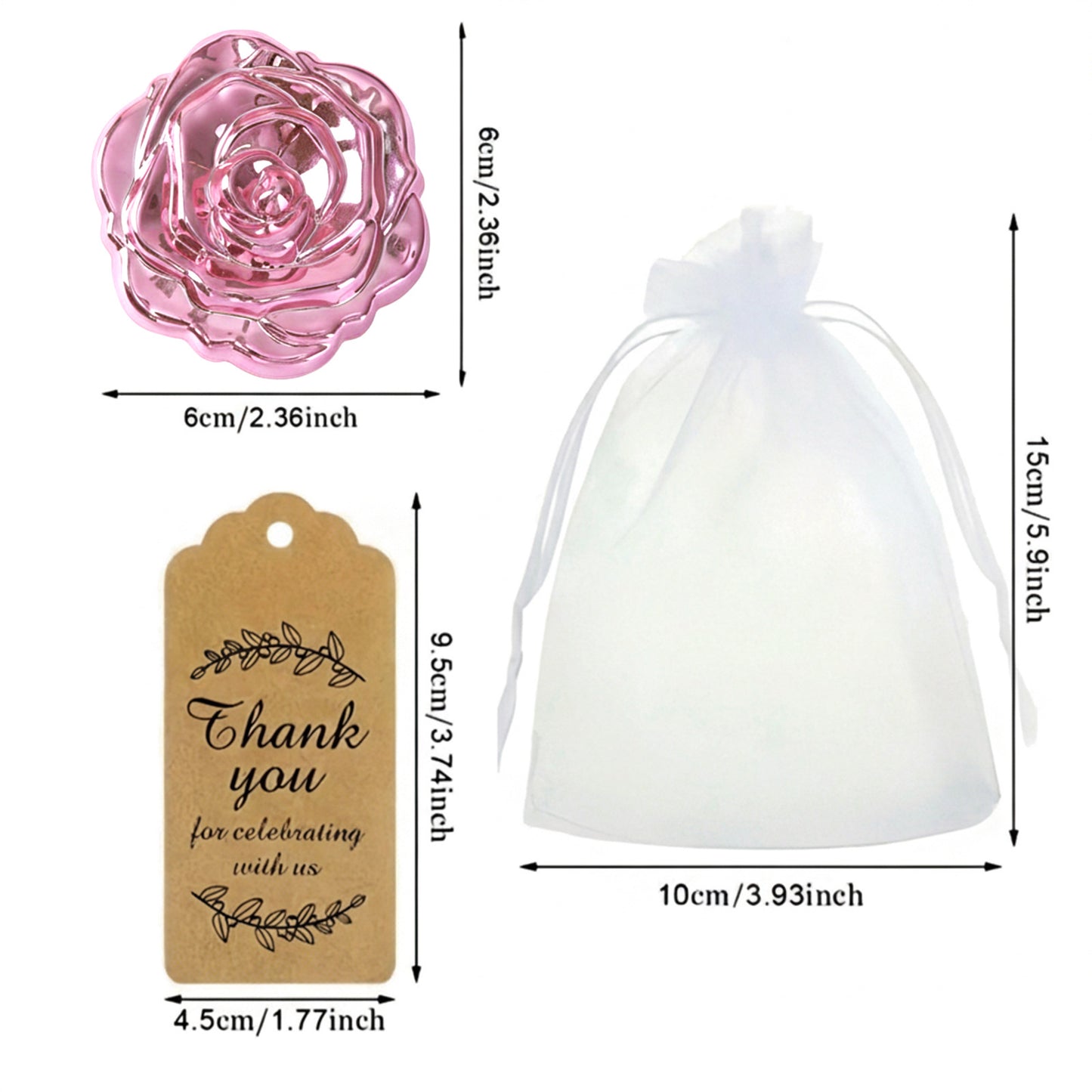 10 Pcs Rose Compact Mirror Bulk Rose Gold Wedding Quinceanera Favors