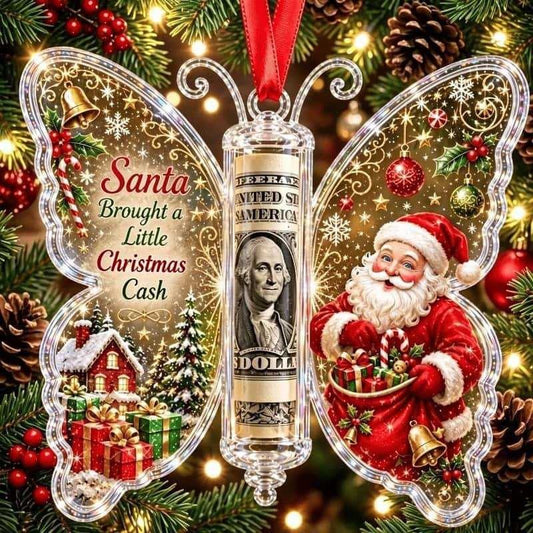 Butterfly Christmas Money Gift Ornament Butterfly Xmas Cash Decor