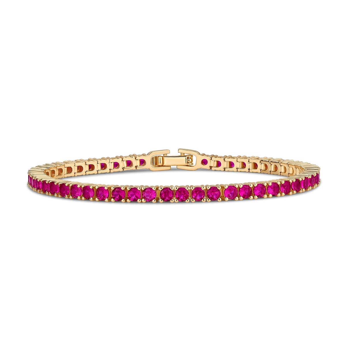 Plated Colorful Tennis Bracelets for Women
