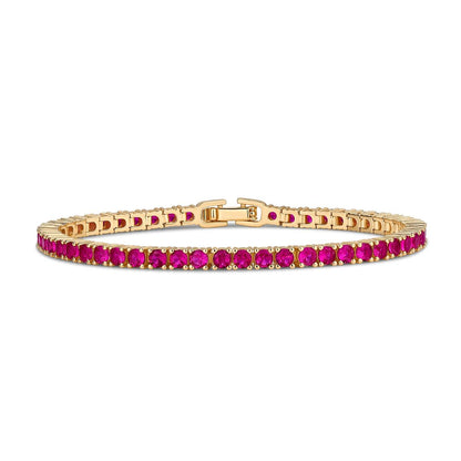 Plated Colorful Tennis Bracelets for Women