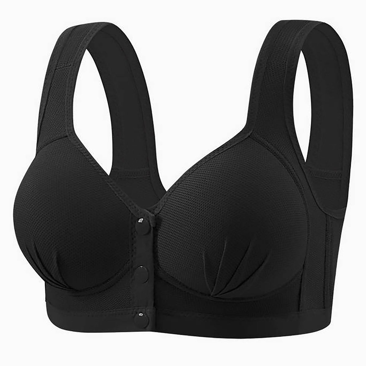 Breathable Padded Bras Front Closure Wireless Push Up Bralette