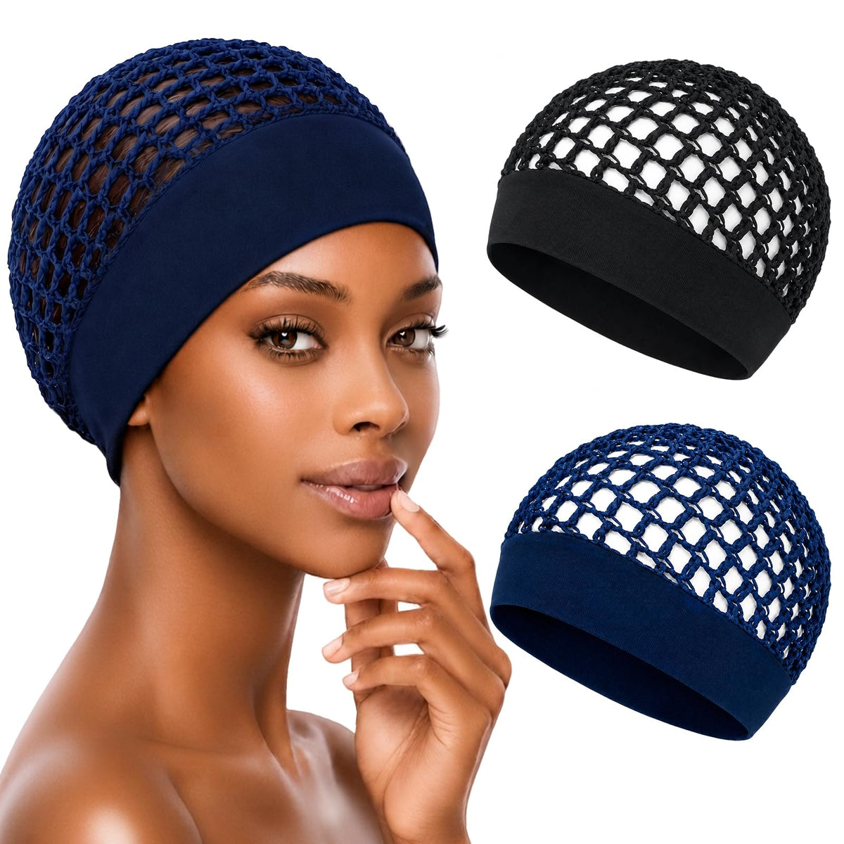 2Pcs Ultra-Wide Soft Band Crochet Hair Wrap