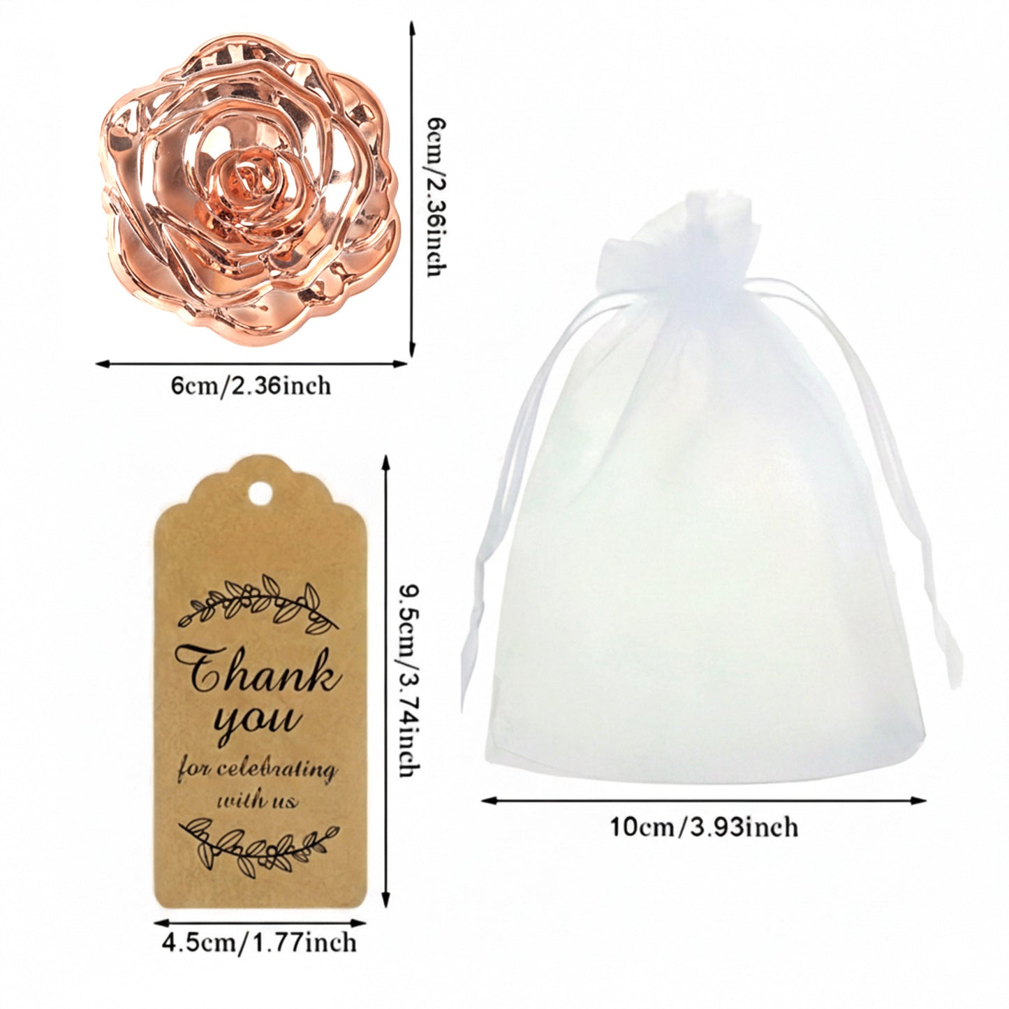 10 Pcs Rose Compact Mirror Bulk Rose Gold Wedding Quinceanera Favors