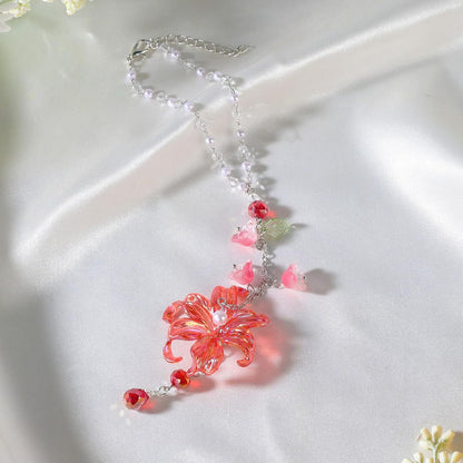 Floral Lily Car Charm for Rearview Mirror