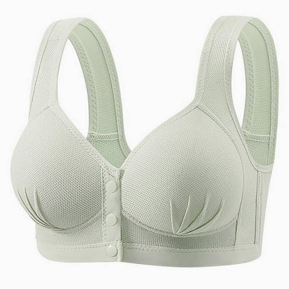 Breathable Padded Bras Front Closure Wireless Push Up Bralette