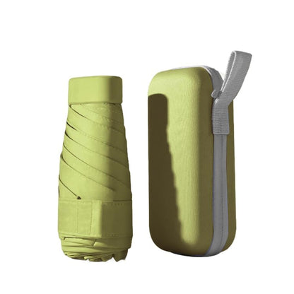 UPF50+ Mini Travel Sun Umbrella for Purse With Case