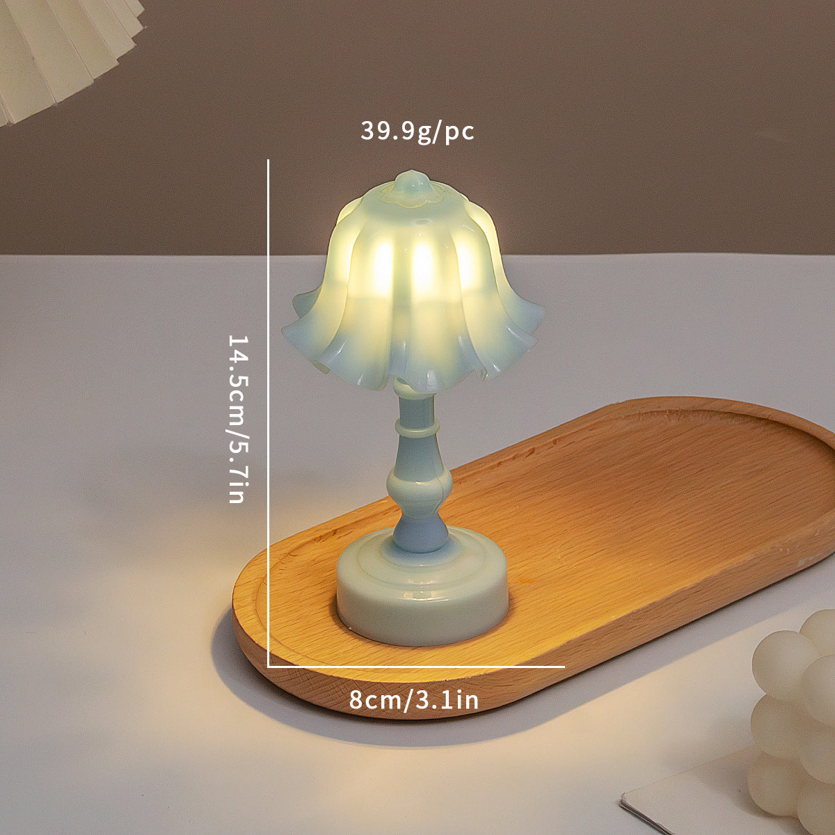 Cute Tiny Pink Vintage Lotus Mini Table Lamp Led Bedside