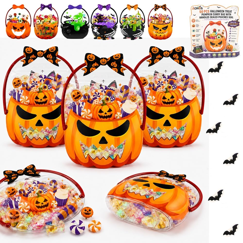 24 PCS Halloween Resealable Treat Candy Bags