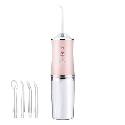 Electric Water Flosser Cordless for Teeth 3 Modes 4 Jet Tips Flossing