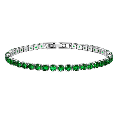 Plated Colorful Tennis Bracelets for Women