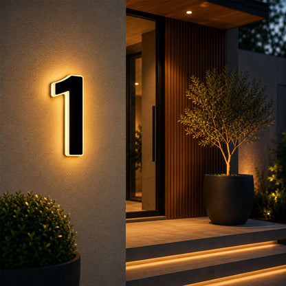 Solar House Numbers For Outside