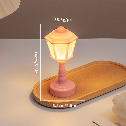 Cute Tiny Pink Vintage Lotus Mini Table Lamp Led Bedside