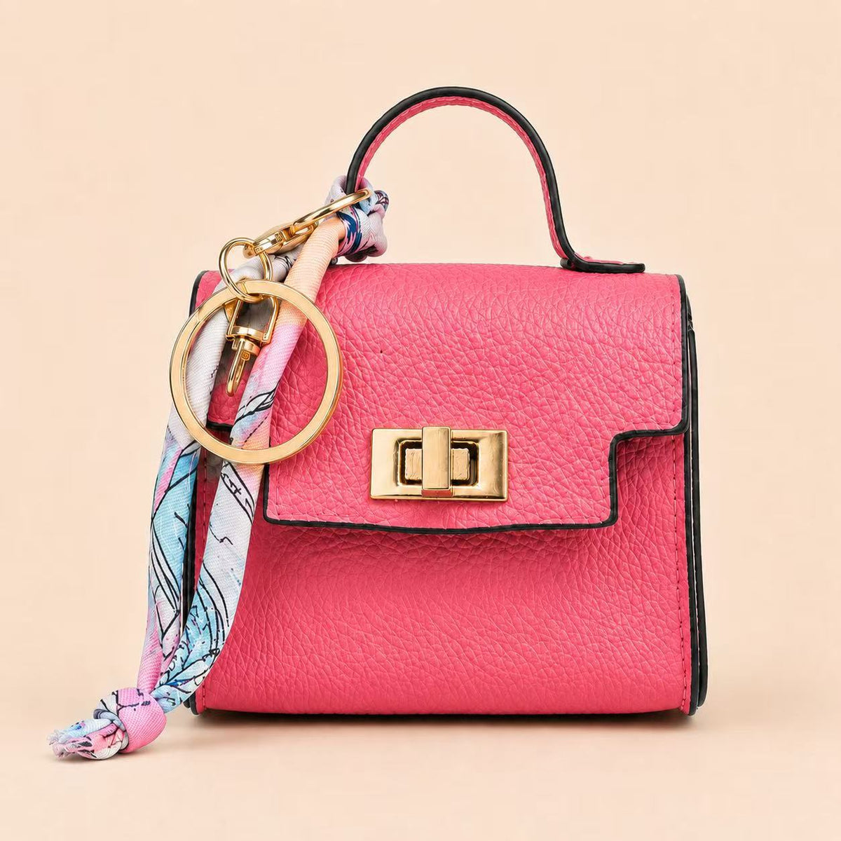 Mini Square Bag Pendant Keychain