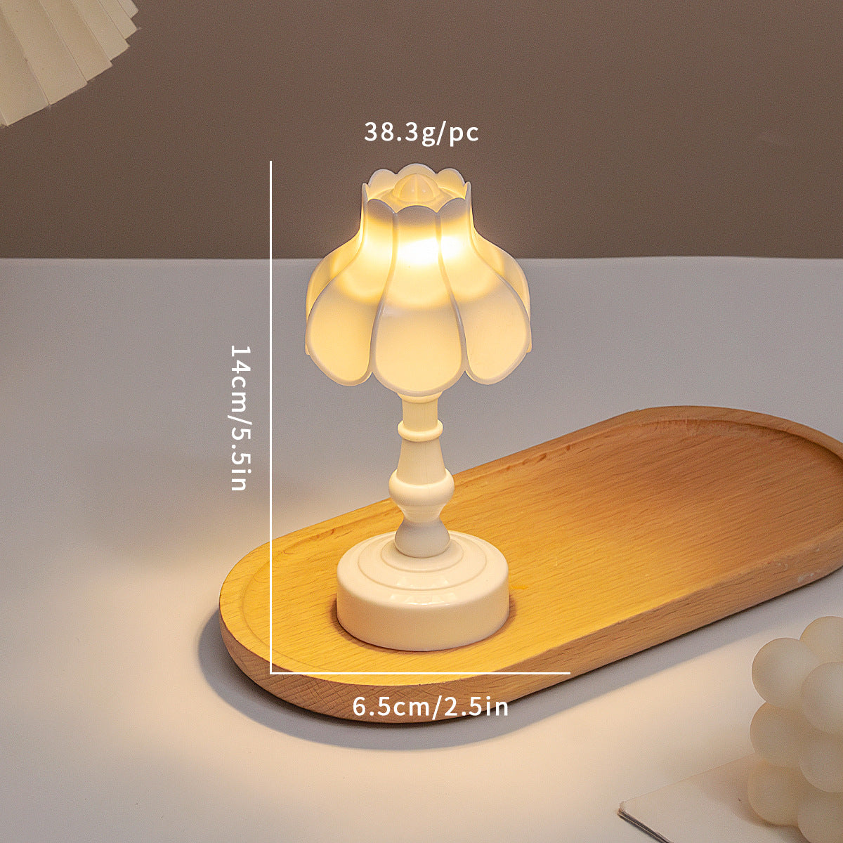 Cute Tiny Pink Vintage Lotus Mini Table Lamp Led Bedside