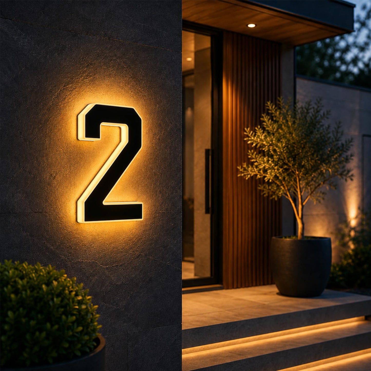 Solar House Numbers For Outside