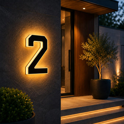 Solar House Numbers For Outside
