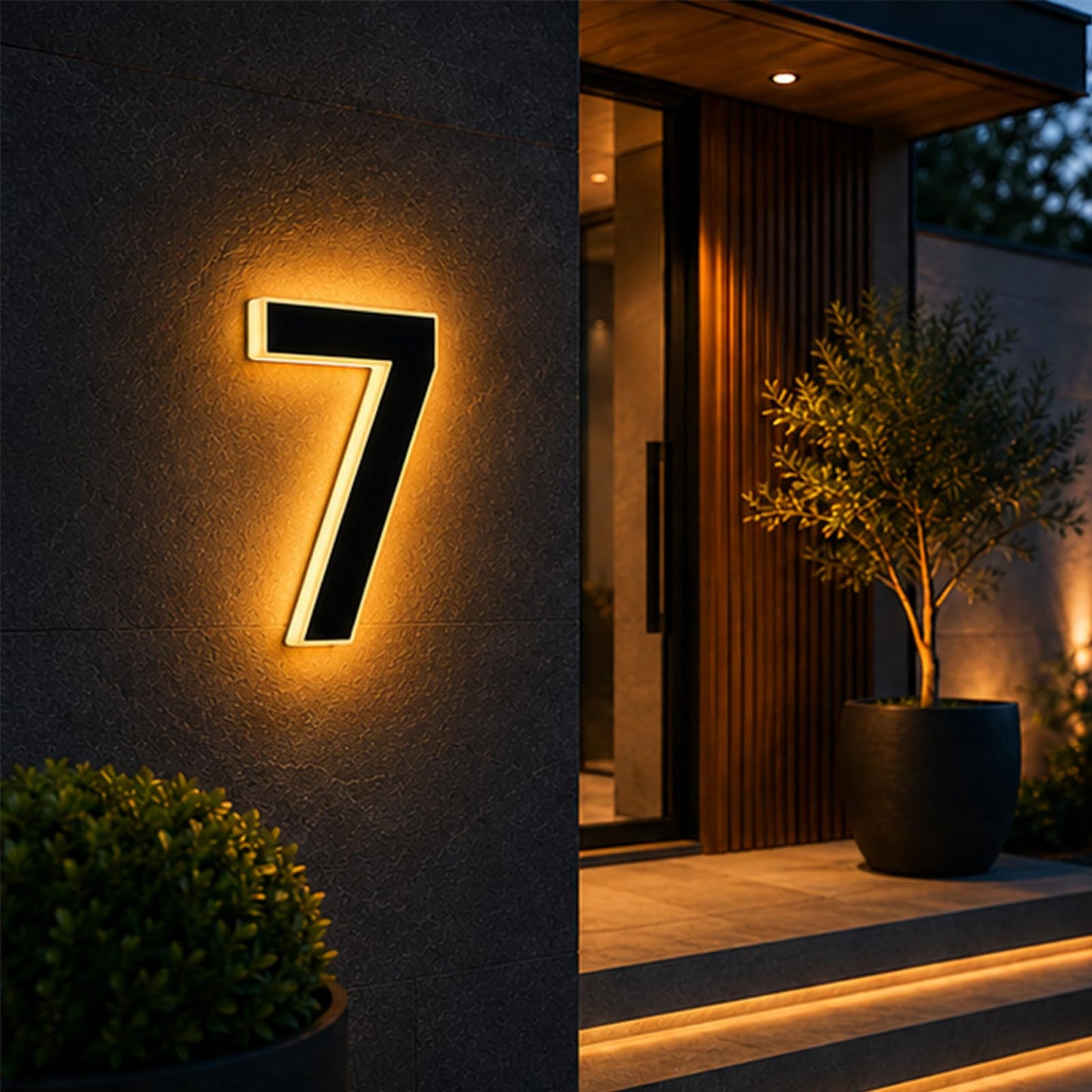 Solar House Numbers For Outside