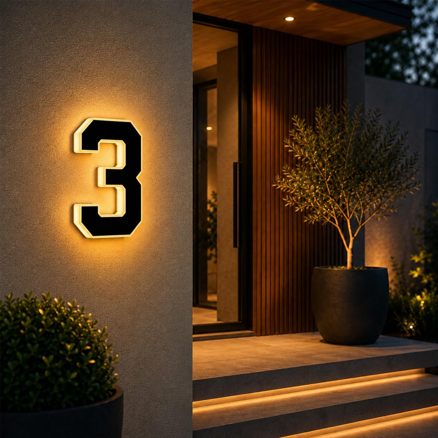 Solar House Numbers For Outside