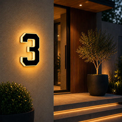 Solar House Numbers For Outside