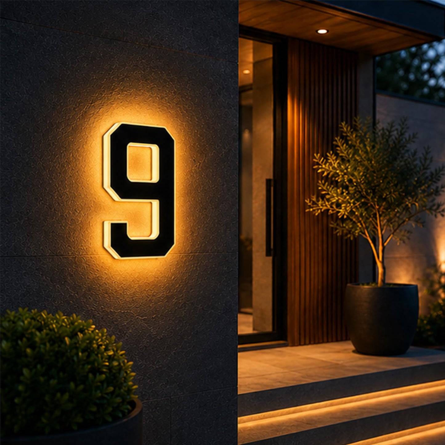 Solar House Numbers For Outside