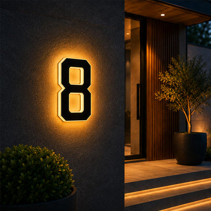 Solar House Numbers For Outside